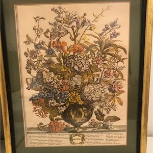 Vintage framed Rob Furber Gardiner print July
